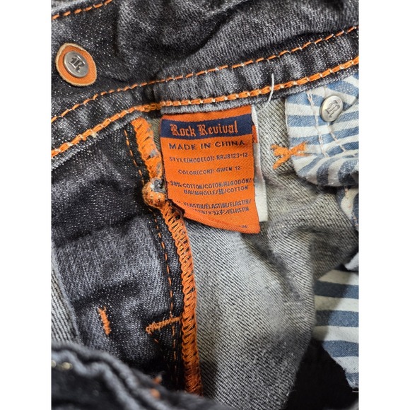 Rock Revival Gwen Boot Jeans Women's 30 Flap Pocket Rhinestones (30x30) - Picture 9 of 11